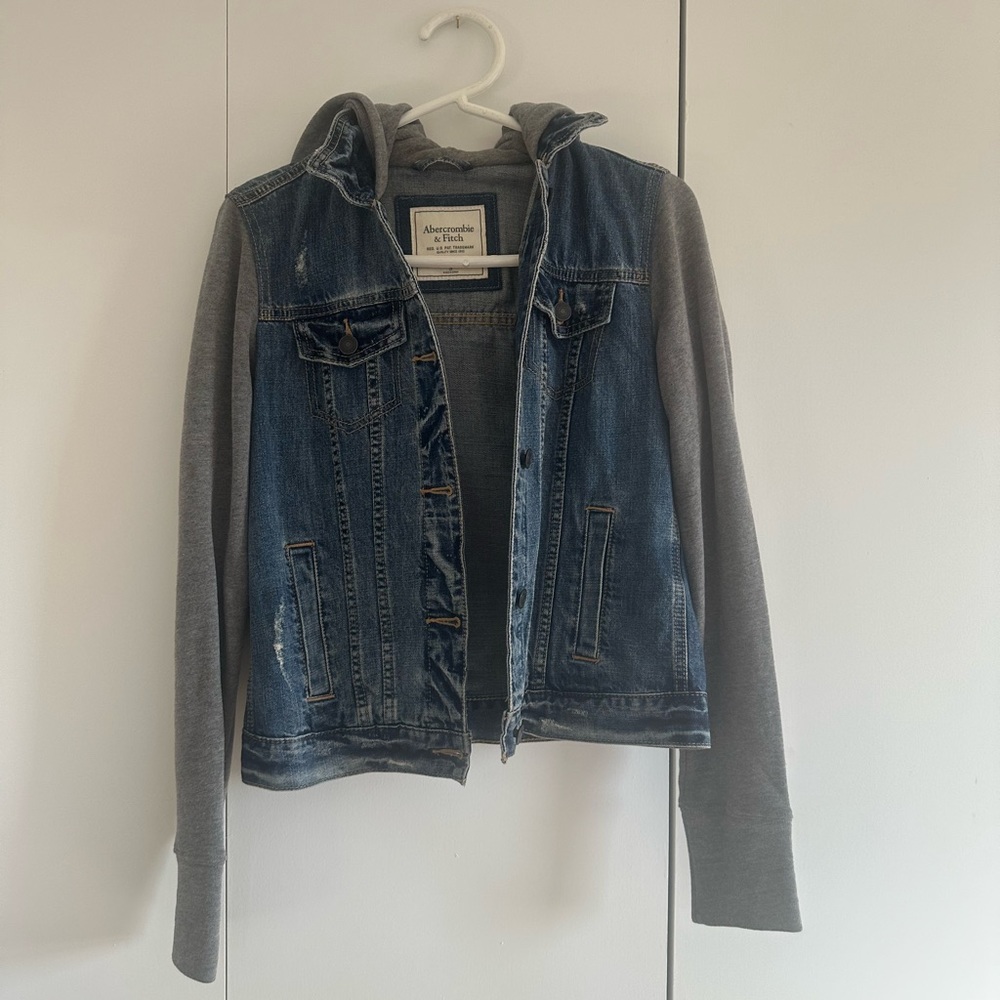 Abercrombie & Fitch Denim Baseball Jacket